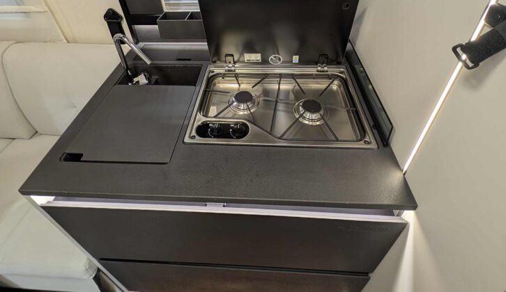 The kitchen in the Kea Kompact