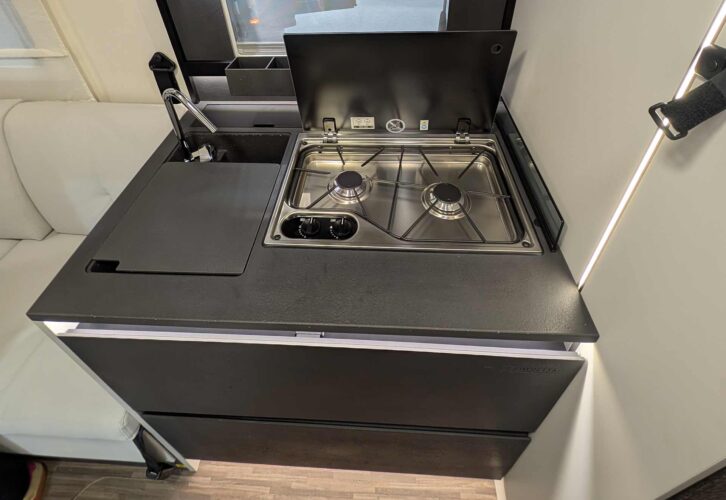 The kitchen in the Kea Kompact