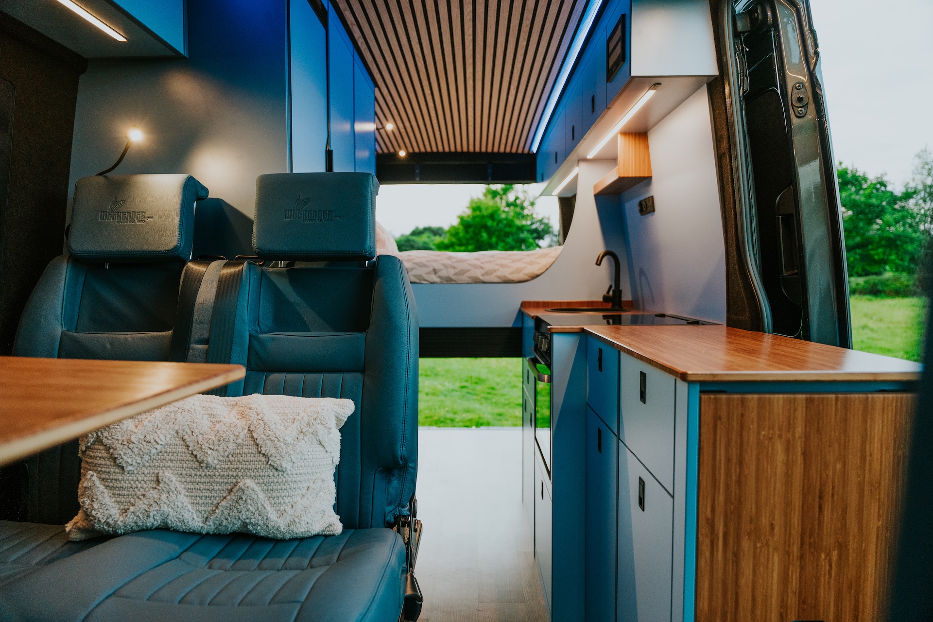 Interior of MAN TGE-based campervan