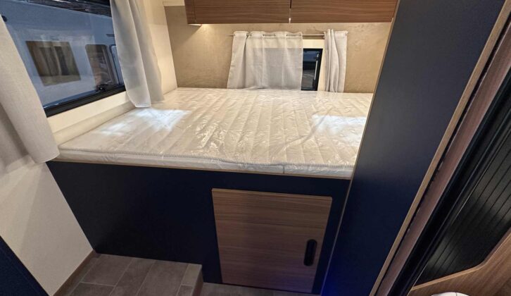 The rear bed in the Rimor Sailer 55 Plus