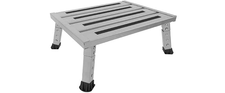 ILOKNZI Adjustable Height Aluminum Campervan/Motorhome Step