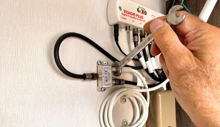 Detach and unclip the coaxial cable