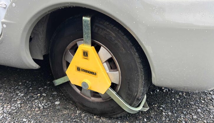 A wheel clamp