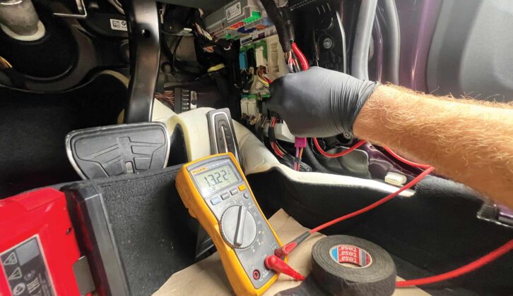 A tracker being fitted