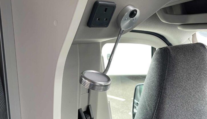 The plug socket and cab reading light