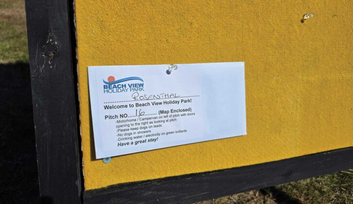 The book-in details at Beach View