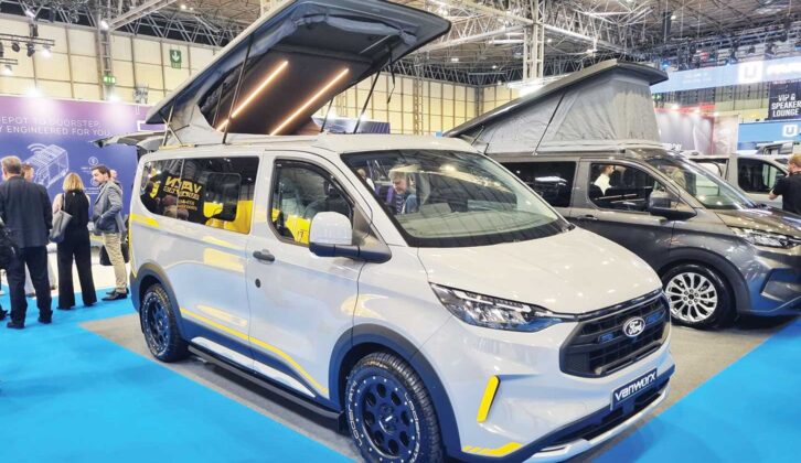 A Vanworx campervan with overlander-style alloys