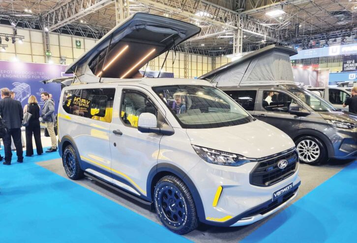 A Vanworx campervan with overlander-style alloys