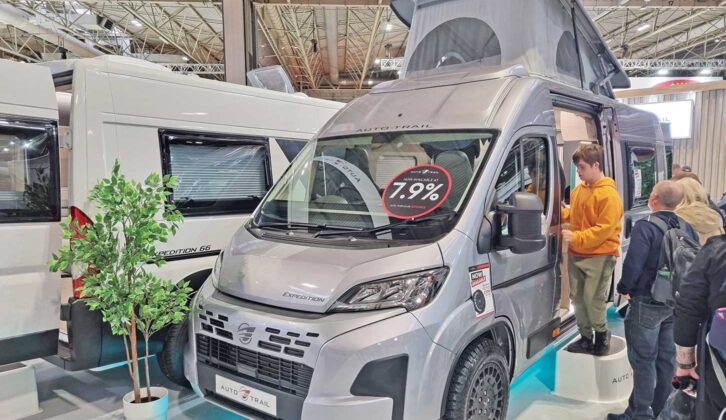 An Auto-Trail Expedition campervan with alloys