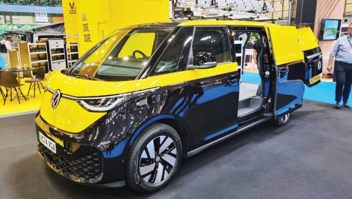 Diamond-cut wheels on a VW ID Buzz