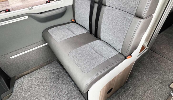 The rear passenger seats