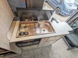 The campervan's kitchen unit