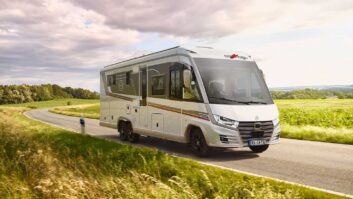A Carthago motorhome on the road