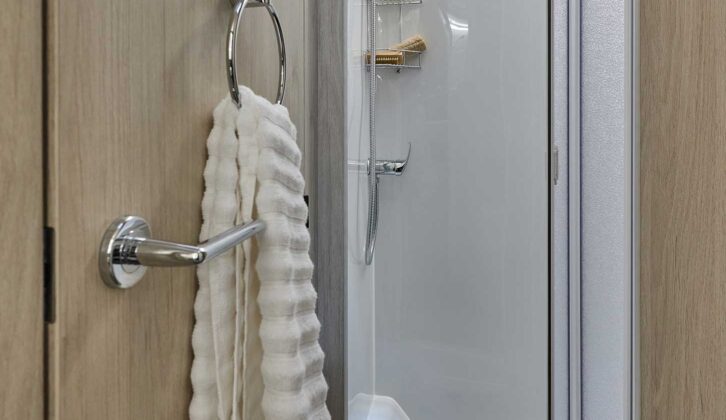 The F67's shower cubicle