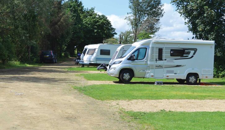 A motorhome on a campsite