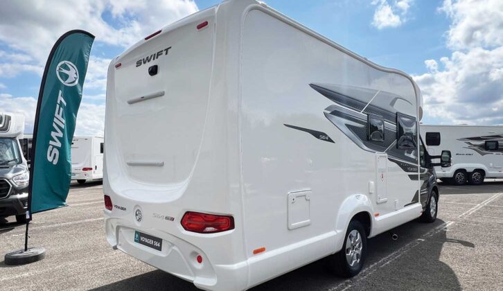 The Voyager 564 from the side, showing the new exterior graphics