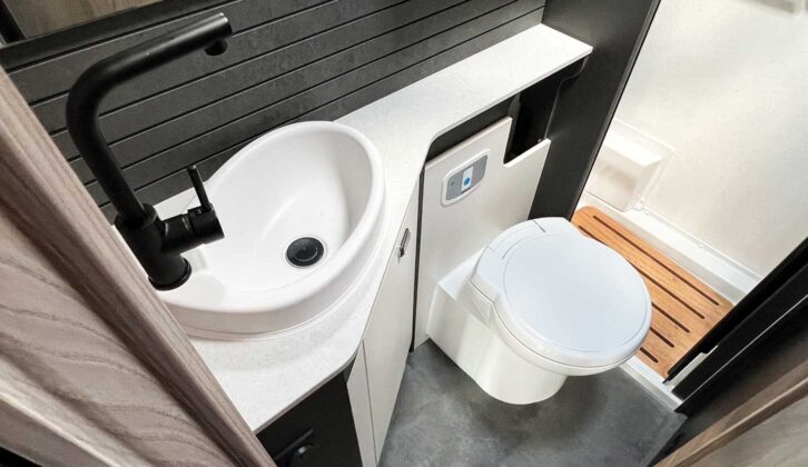 The washroom and separate shower cubicle