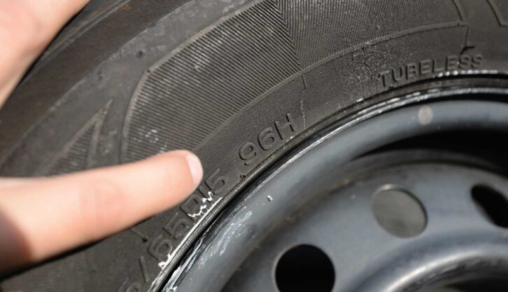 Micro cracks on a tyre