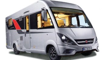 A silver Bürstner Elegance