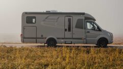 The Hymer GT-S photographed in a field