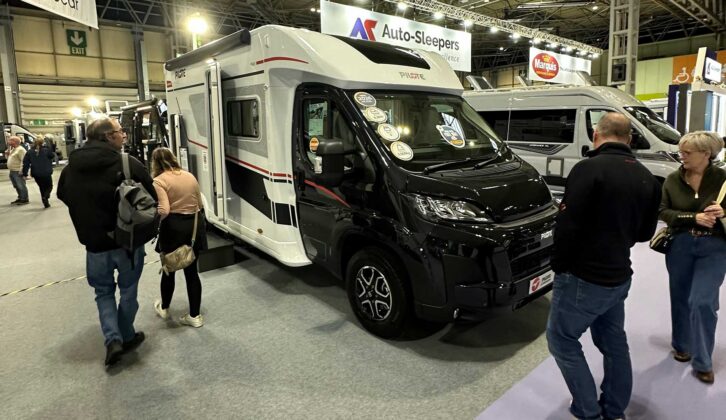 A Pilote motorhome on the display at the NEC