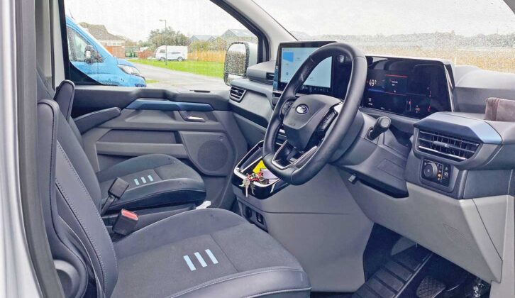 The roomy cab in the Panama