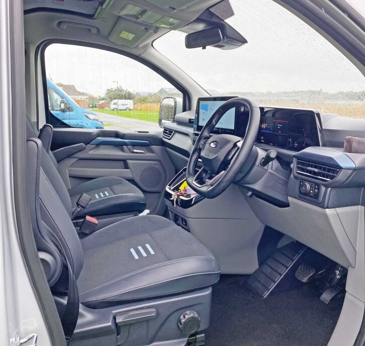 The roomy cab in the Panama