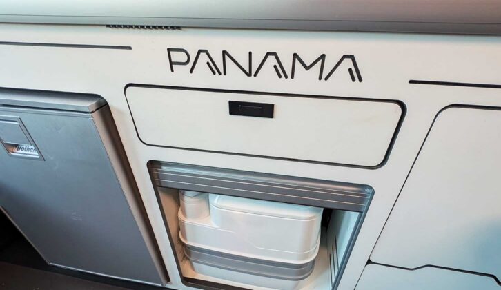 The Porta Potti in its cupboard storage