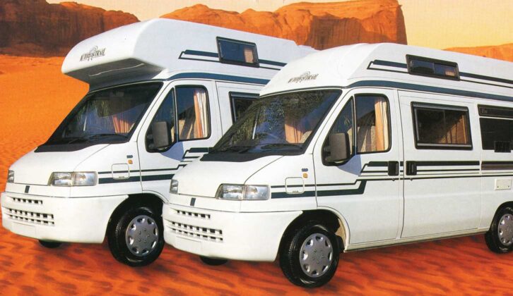 The overcab four-berth in the background, the two-berth in the foreground