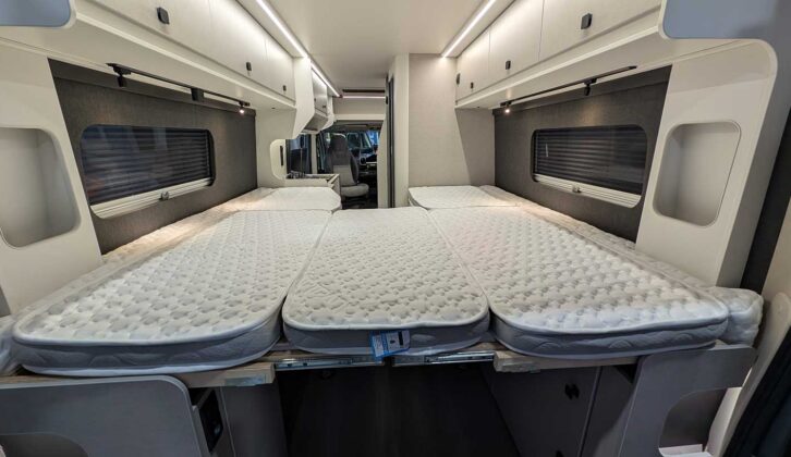 The fixed single beds in the 1200SLT