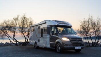 The exterior of an Adria Coral motorhome