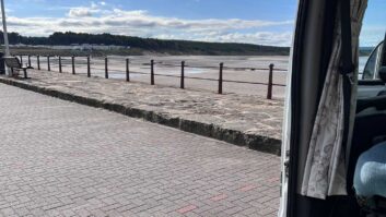 The view from a campervan