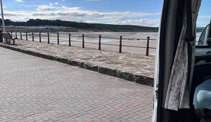 The view from a campervan