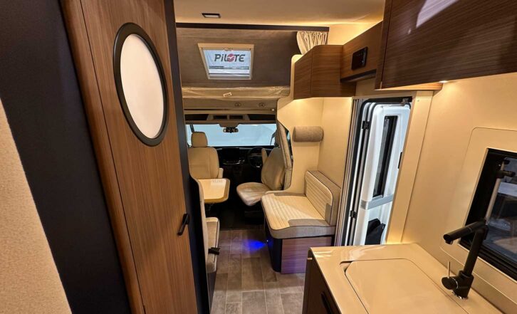 The front lounge in the Super Brig Suite