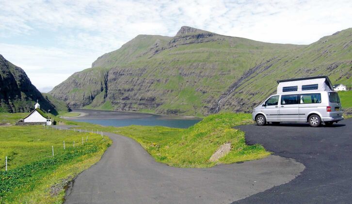 A campervan in the Faroe Islands