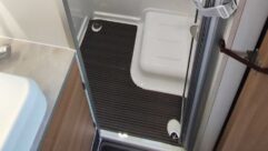 The shower tray in a Bailey Adamo