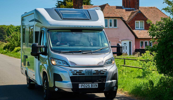 An Auto-Sleepers motorhome on a road
