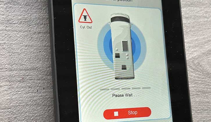 The handset controlling the system