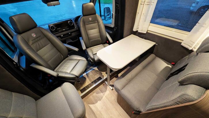 The table has an extension flap