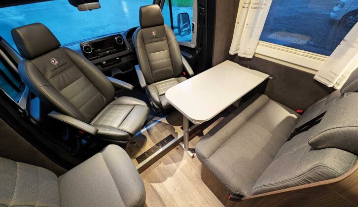 The table has an extension flap