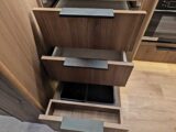 The drawers in the kitchen unit