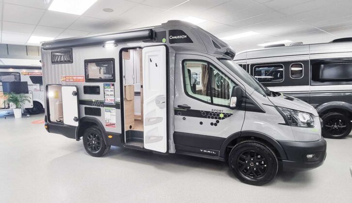 A coachbuilt motorhome