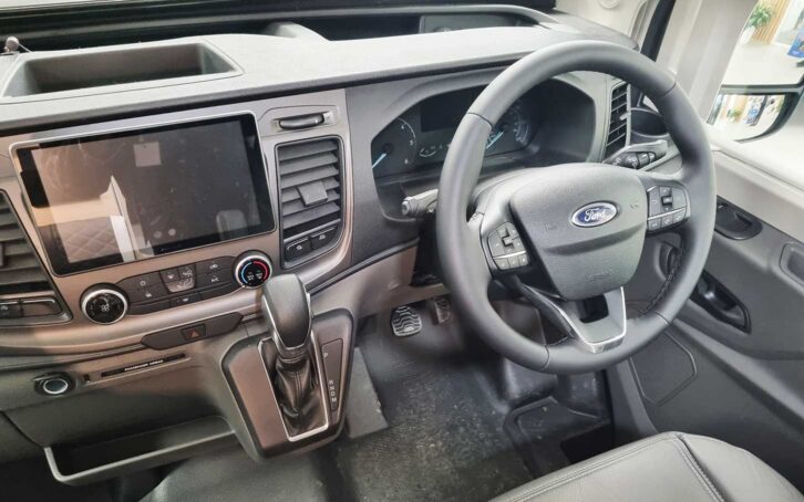 The cab of a motorhome