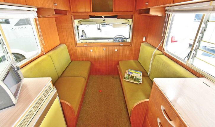 The parallel seating in the lounge