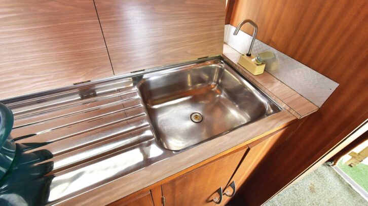 The stainless-steel sink