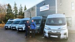 Tony Swarbrick, Auto-Sleepers’ business development manager, left, and Richard Morgan, managing director of Camper Ni.
