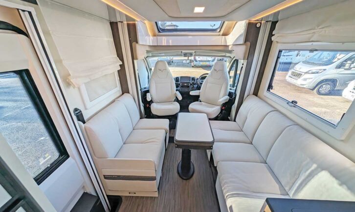 The lounge with white upholstery