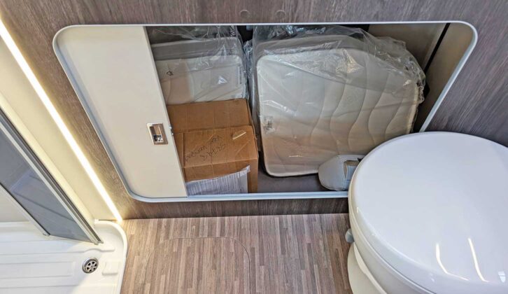 The shallow locker by the loo