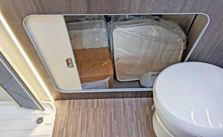 The shallow locker by the loo