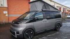 An AI-generated image from Wellhouse Leisure of the electric campervan